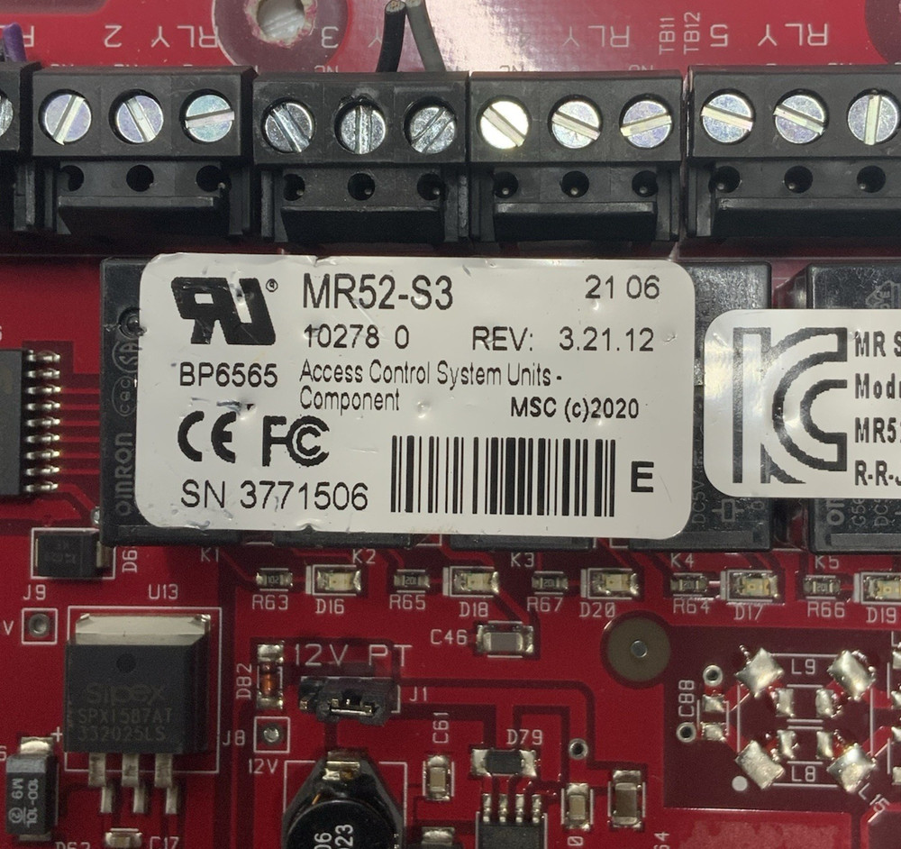 Mercury Security Series 3 Dual-Card Reader Interface Panel | MR52-S3