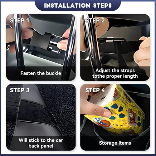Adjustable Green Car Trunk Organizer with Backseat Storage - Large Storage