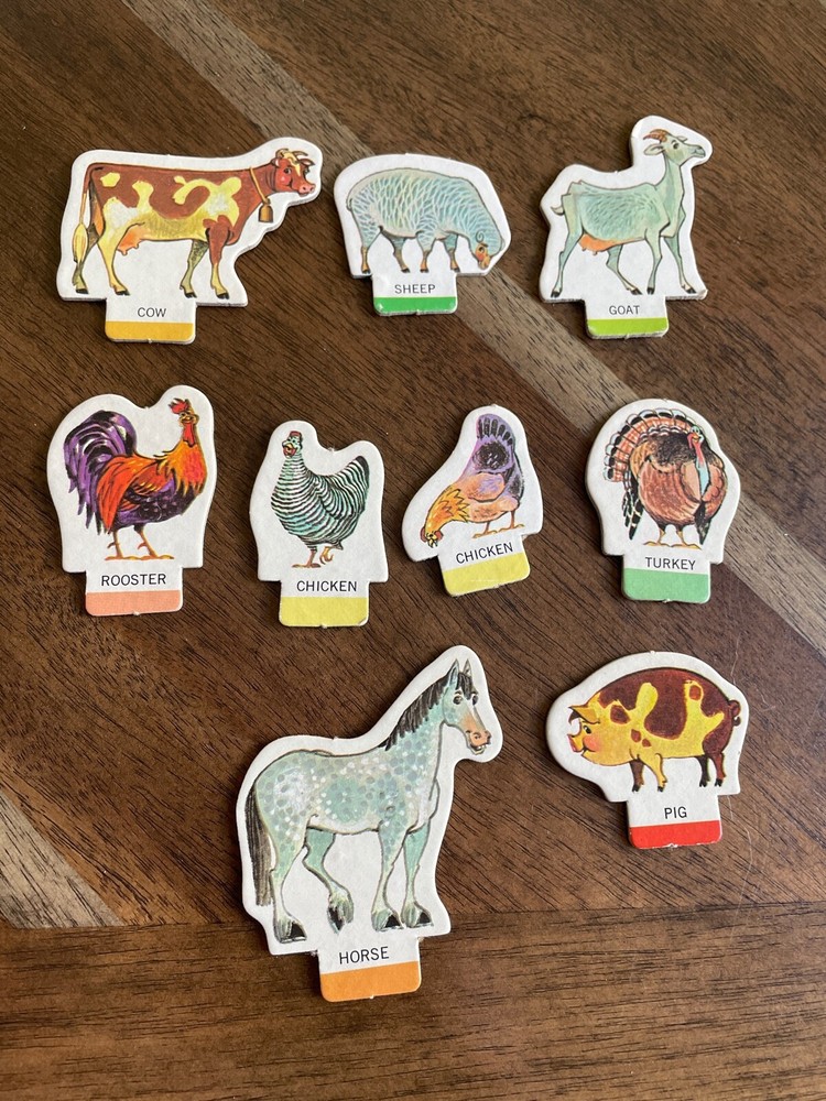 1965 MacDonald's Farm Game by Selchow & Righter 9 Replacement Animals