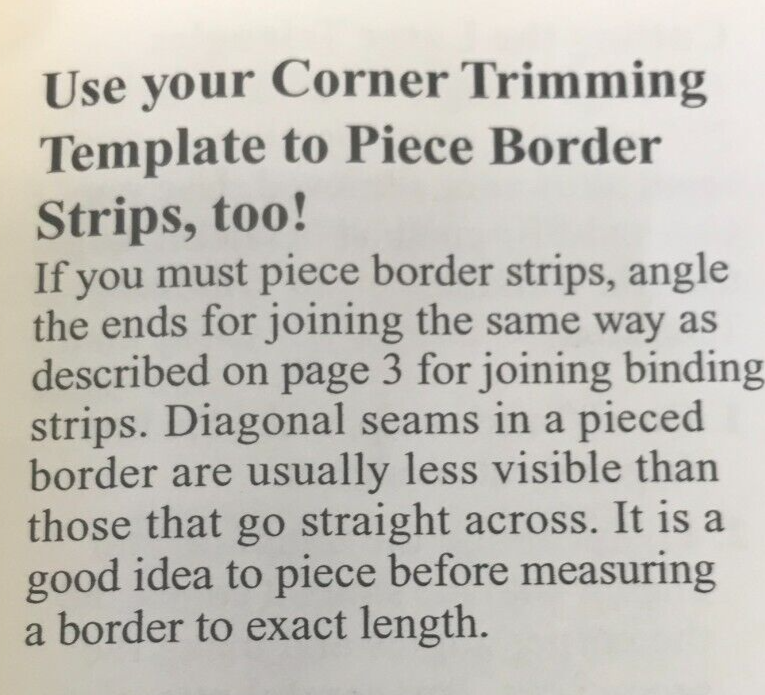 MARTI MICHELL - PERFECT PATCHWORK #8073 CORNER ACRYLIC TRIMMER & BOOKLET