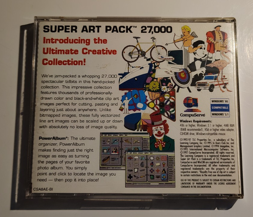 Super Art Pack 27,000 Classics PC Cdrom Vintage