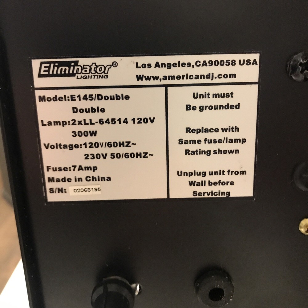 ELIMINATOR LIGHTING E145 ARRAY - Sound Controlled - Excellent Cond