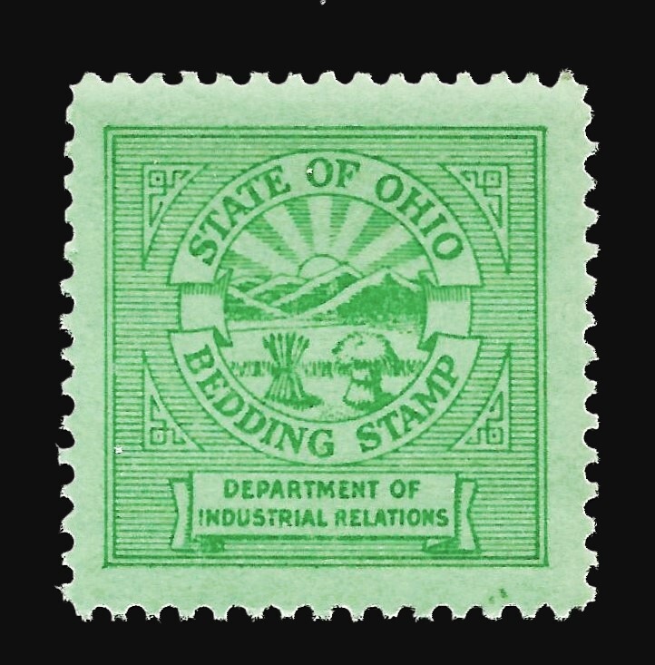 Ohio Bedding Inspection State Revenue Stamp BD3a