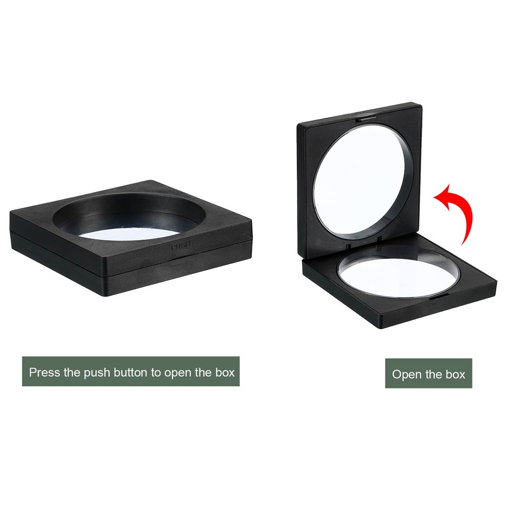 8Pcs 3D Floating Display Case, Coin Display Holder Case(Black, 2.8x2.8″)