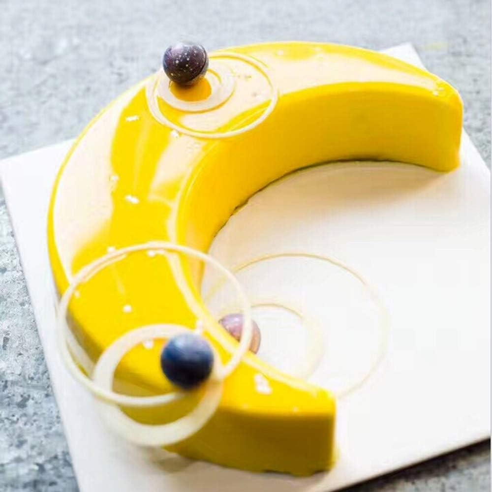 EchoDone Crescent Moon Shape Silicone Cake Pan, Moonlight Sonata Random