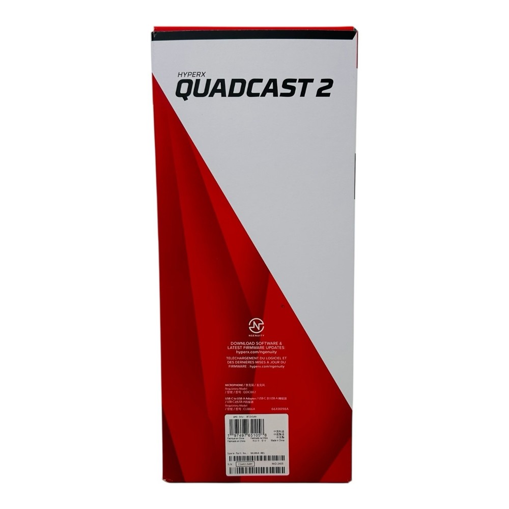HyperX QuadCast 2 USB Microphone Black for PC Mac PS5 PS4
