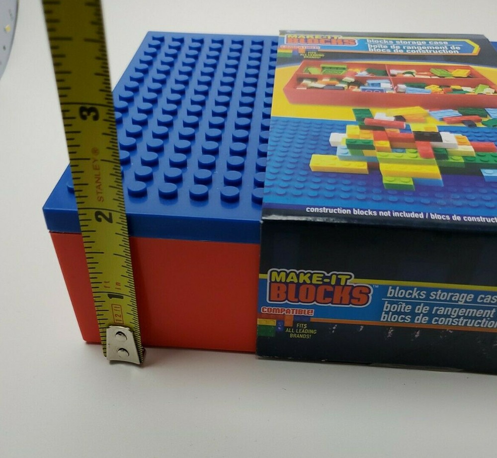 Make It Blocks Blocks Storage Case - Blue Top- Compatible Fits