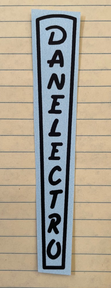 BLACK DANELECTRO WATERSLIDE HEADSTOCK DECAL