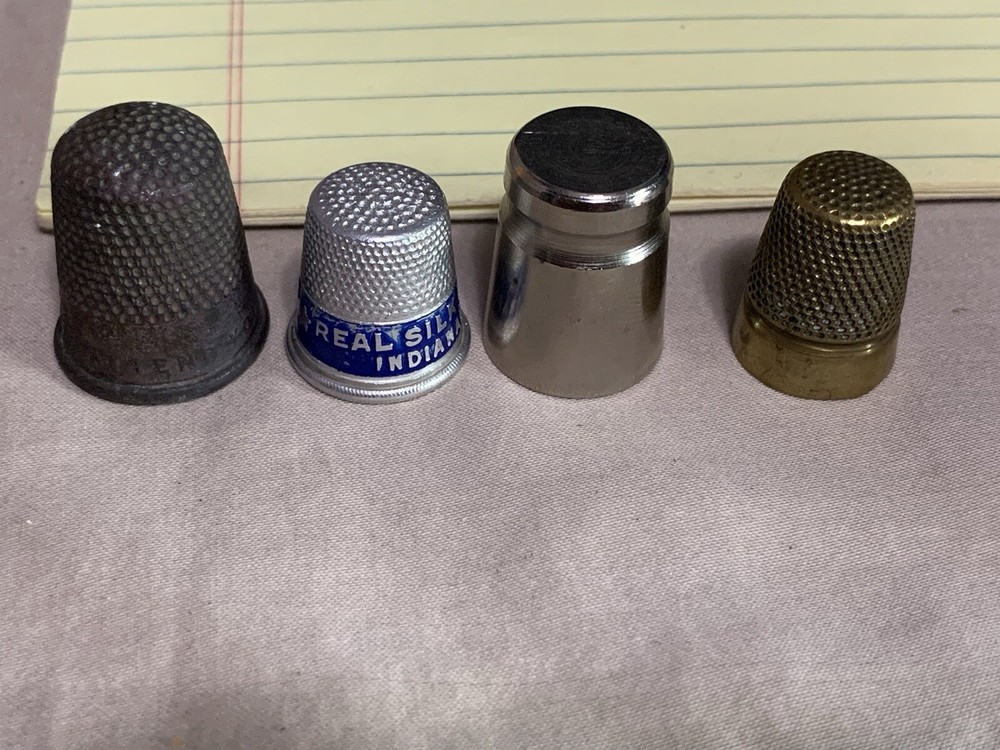 Lot of 4 Vintage Sewing Thimbles