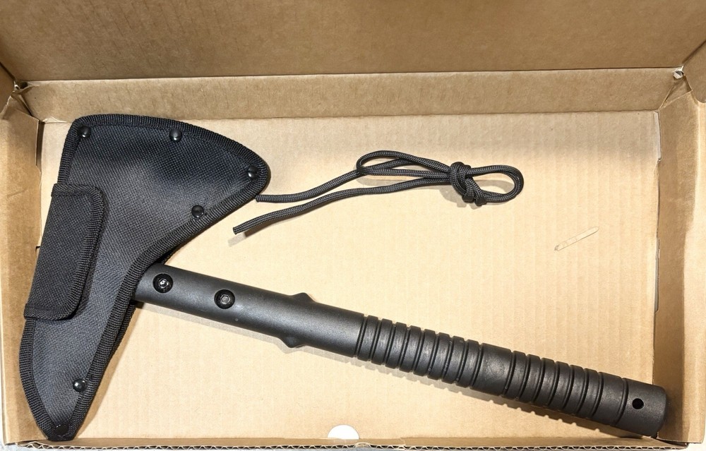 Tomahawk-Hatchet- Pick Axe W/Sheath Integrated Hex Wrenches Belt Loop Para cord