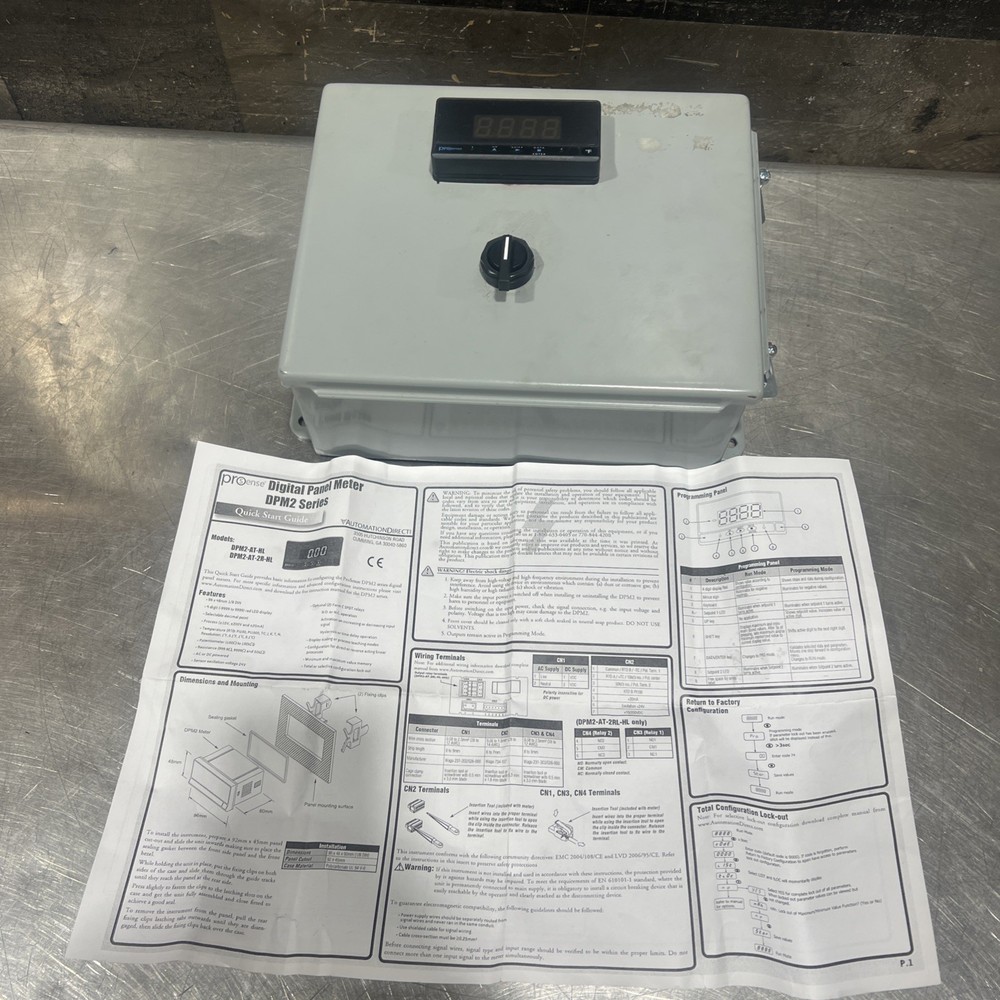 PROSENSE DPM2-AT-HL DIGITAL PANEL METER Enclosure Nos Surplus