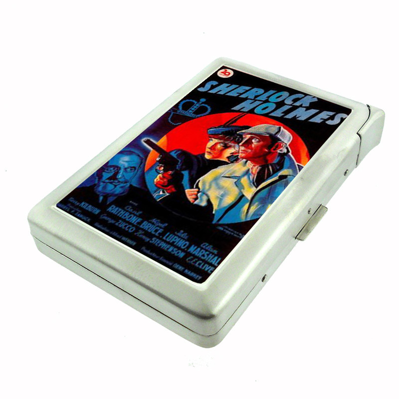 Basil Rathbone Sherlock Holmes D 50 Cigarette Case Built in Lighter
