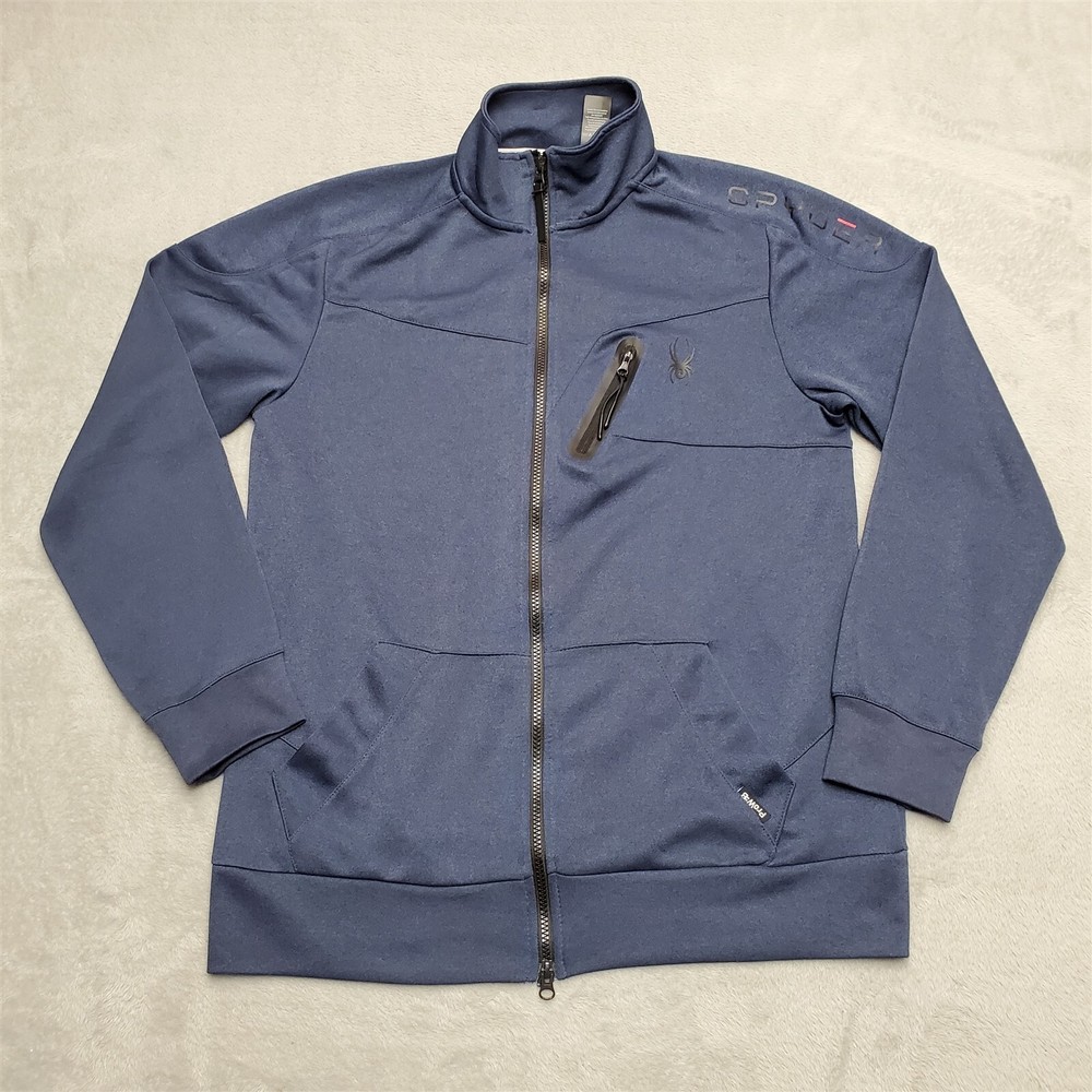 Spyder Jacket Mens Medium Blue Active Proweb Full Zip Outdoors Casual Jacket