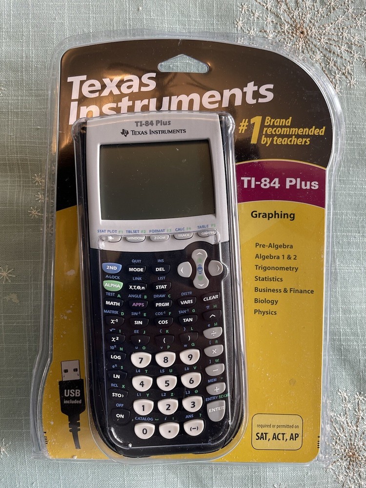 Texas Instruments TI-84 Plus Graphing Calculator - Black, New