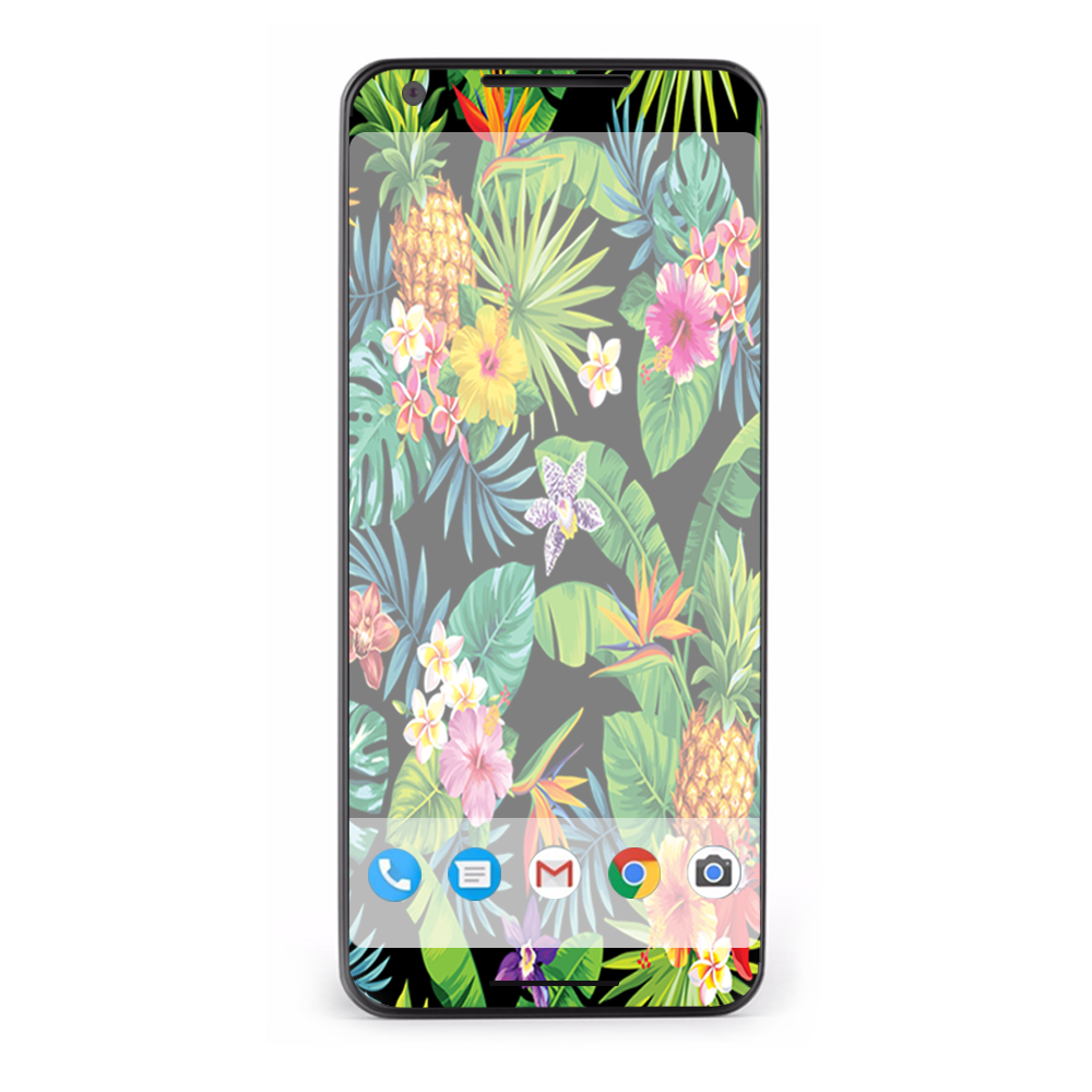 Google Pixel 2 Skins Decal Wrap tropical flowers hibiscus hawaii