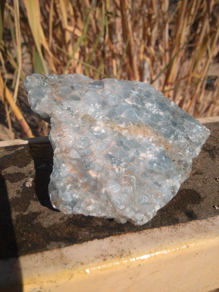 Blue Calcite Specimen Rough Collection Piece Or Slab N Cab
