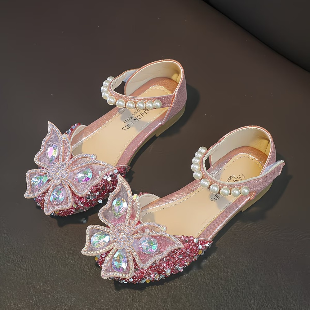 Girls Embossed Butterfly Sandal