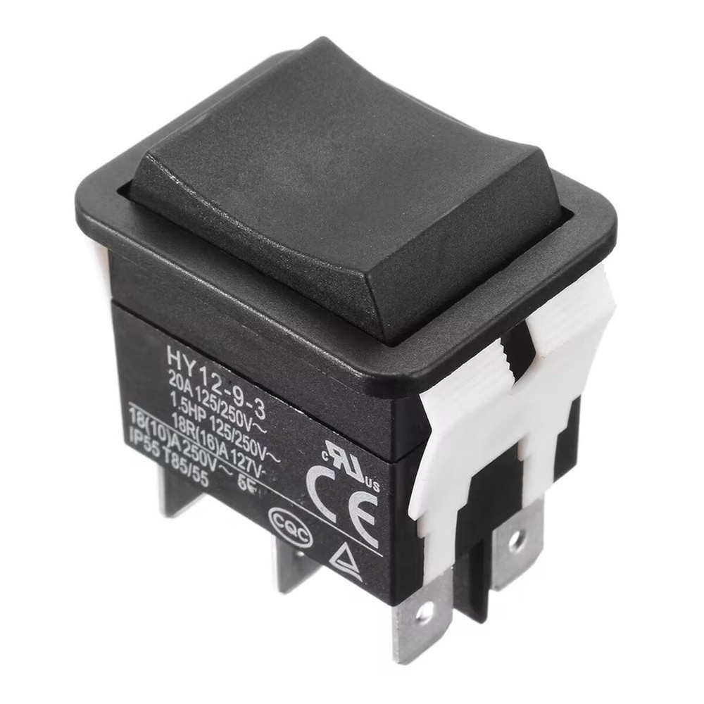 20A 125/250V Rocker Switch Long Electrical Life Multiple Terminal Options