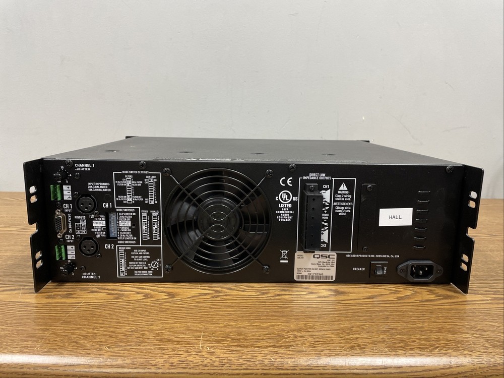 QSC ISA 280 Professional Amplifier, Power Tested