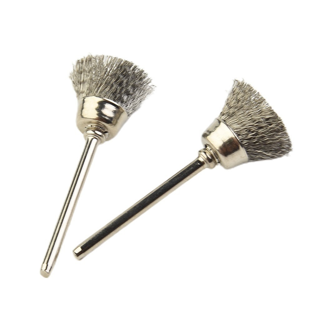 10 Pc/set for MINI Wire Brush Brushes Brass Cup Wheel For Grinder Or Drill Set