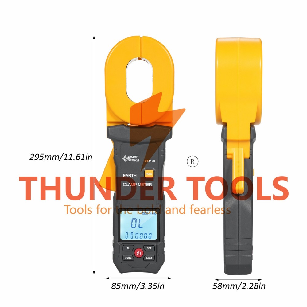 Thunder Tools SMART SENSOR Ground Earth Resistance Tester 0.01-500Ω 500