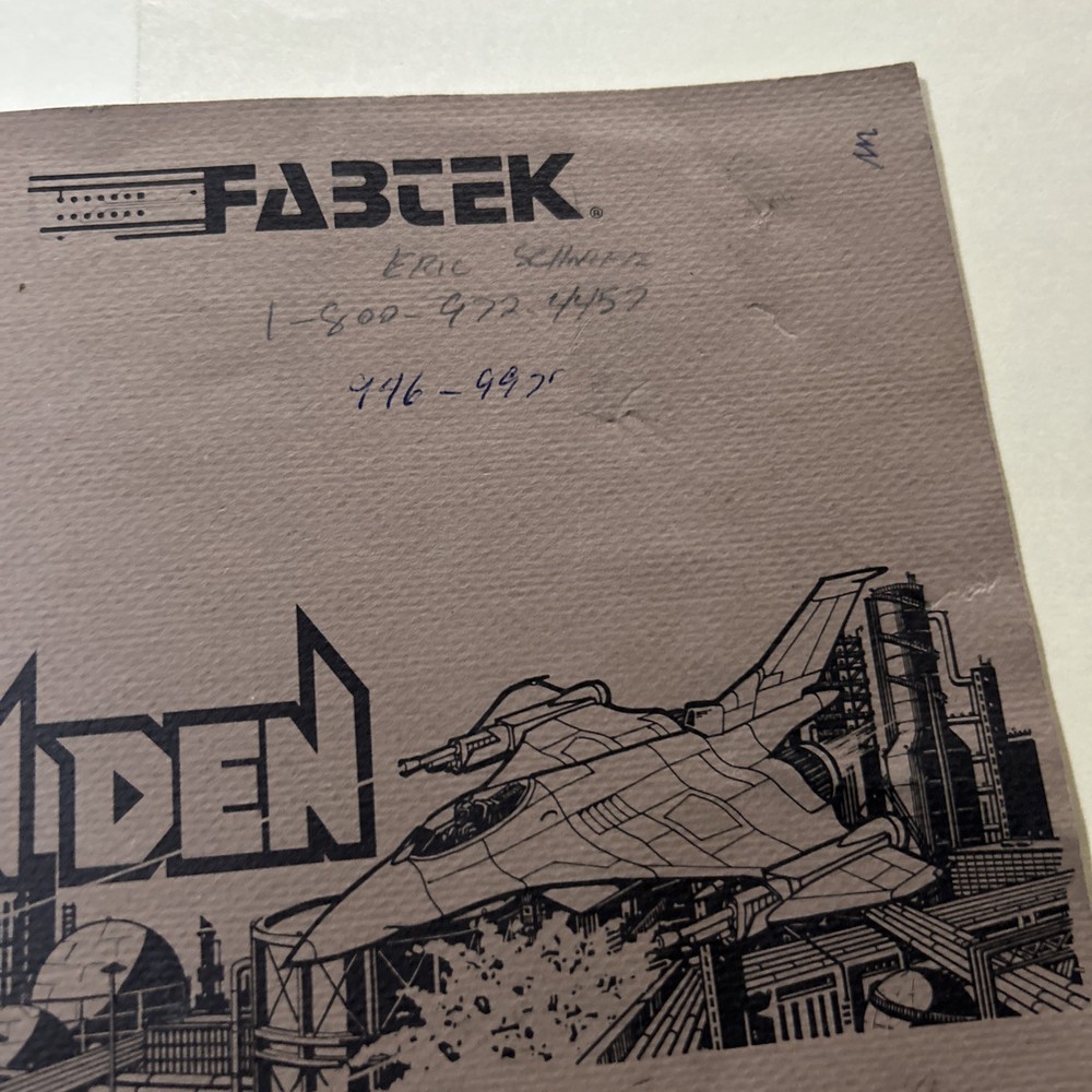 Raiden Fabtek ORIGINAL owners manual ARCADE Video GAME