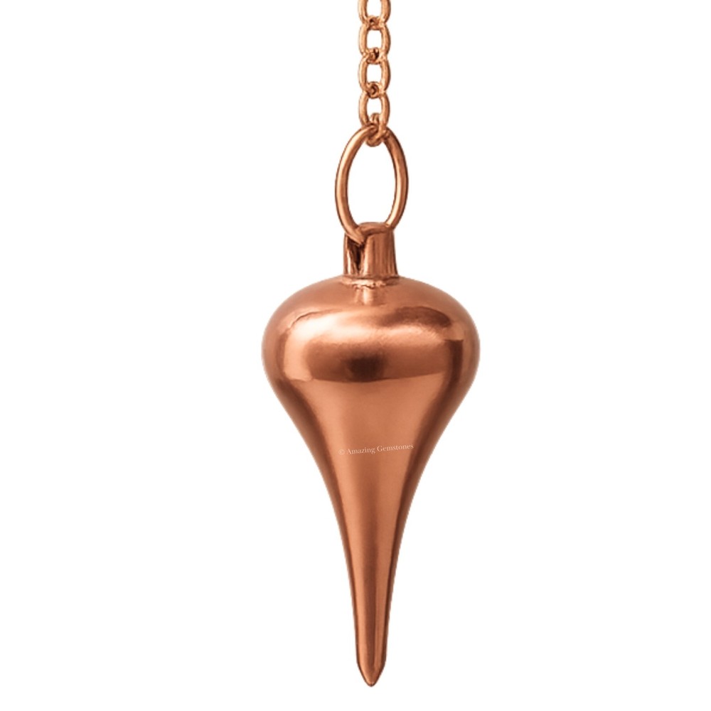 Metal Pendulum Copper Dome Cone Point for Divination