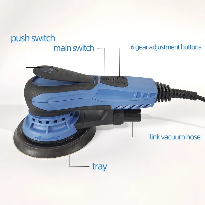 Blue Grinding Machine Orbital Motor Electrical Multifunction Vacuum Dry