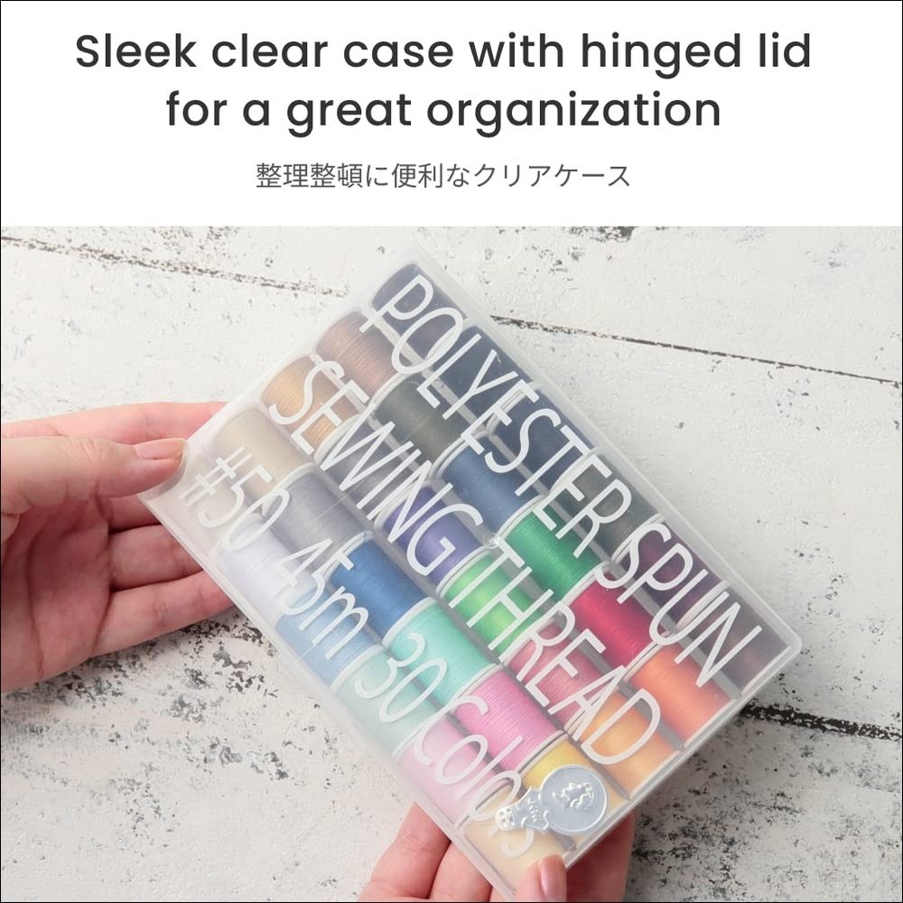 Sewing Thread Kit 30 Colors, 45m Polyester Threads, Multicolor, Crafting