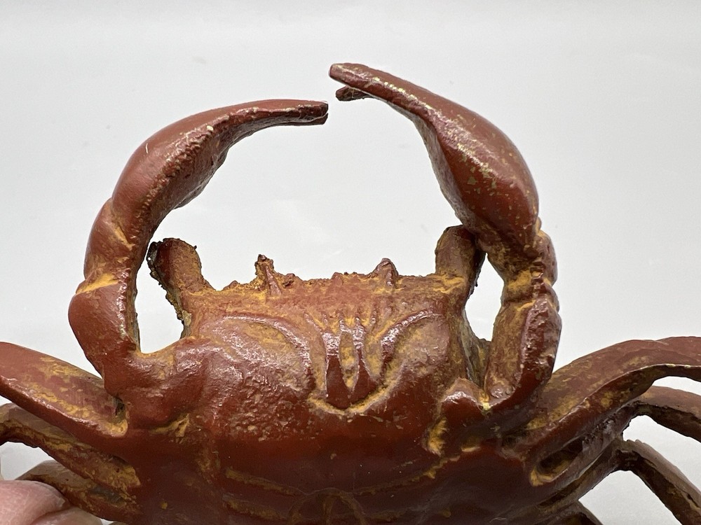 Brown Painted Iron 4” Wide Crab