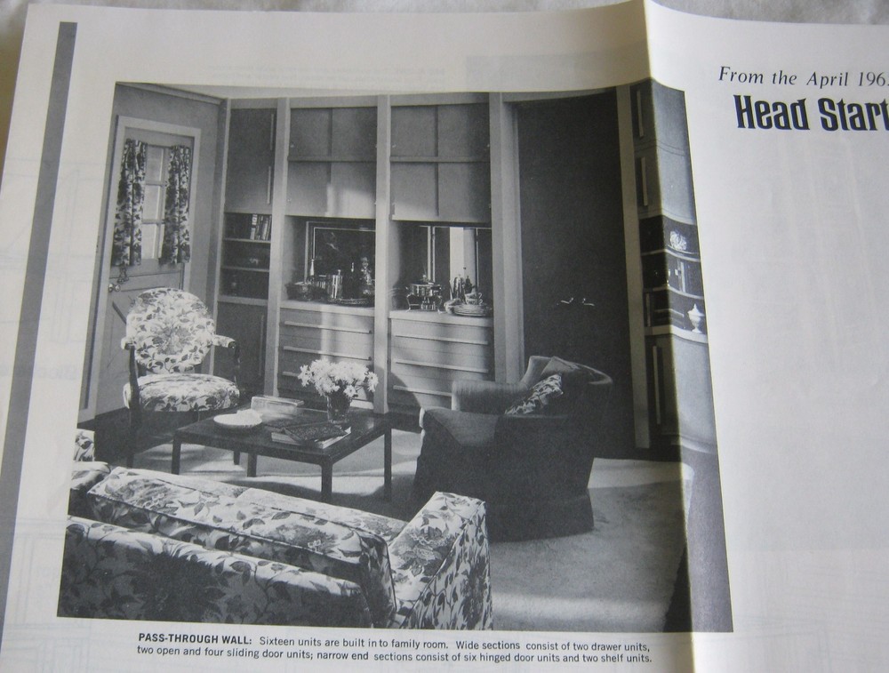 Furniture & Woodworking Pattern Mid Century HEAD START ON HOME PROJECTS HP ©1965