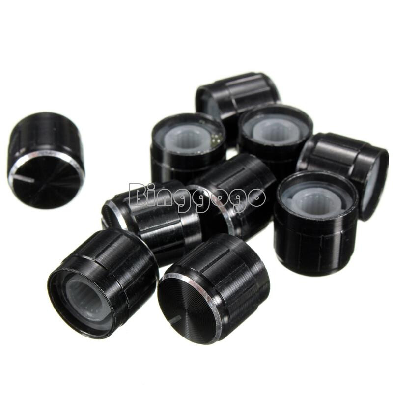 10PCS Useful Volume Control Rotary Knobs For 6mm Dia Potentiometer