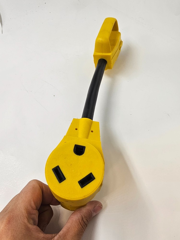 RV Camper Power Electrical Adapter Yellow