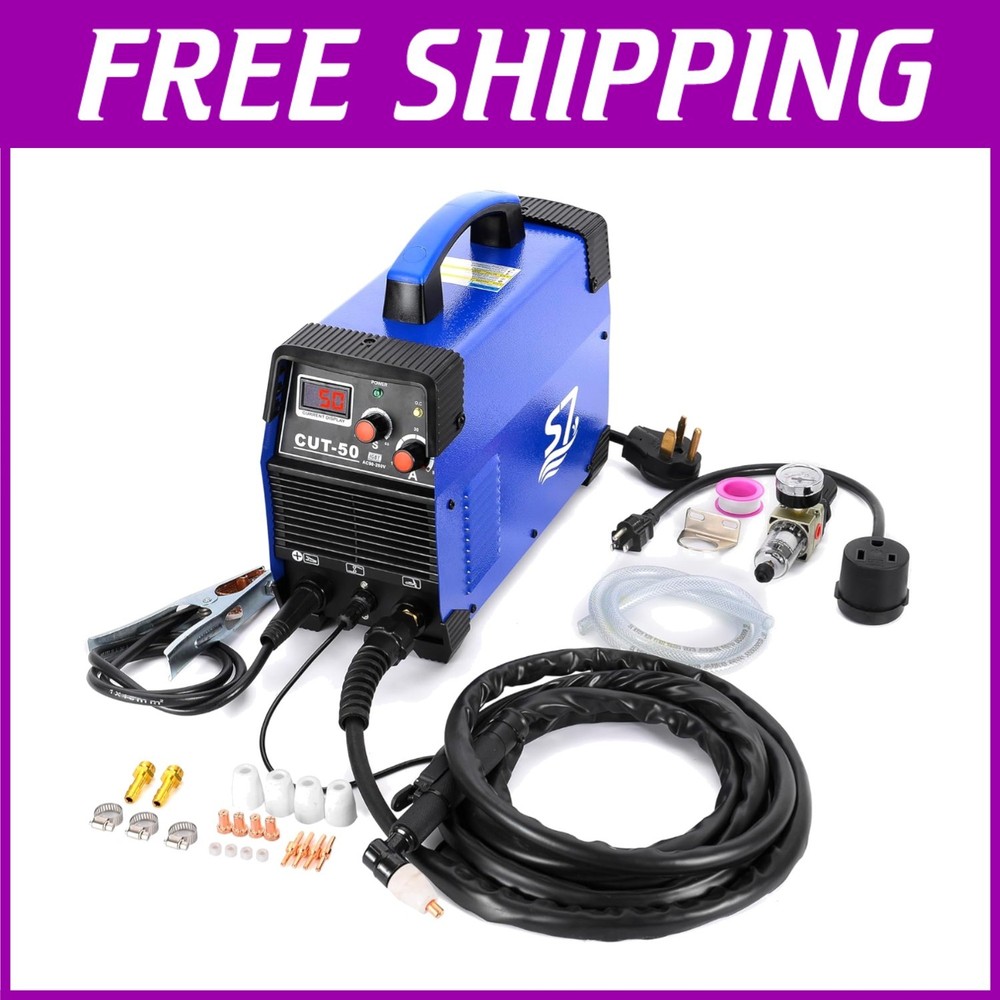 Upgraded 55A Plasma Cutter with Air Compressor Compatibility=