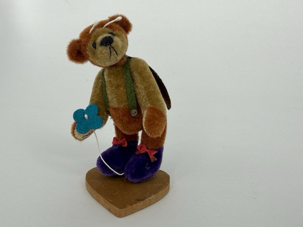 Handmade Miniature Bear Bug Flower Signed “FIGIS” by Sally Lambert