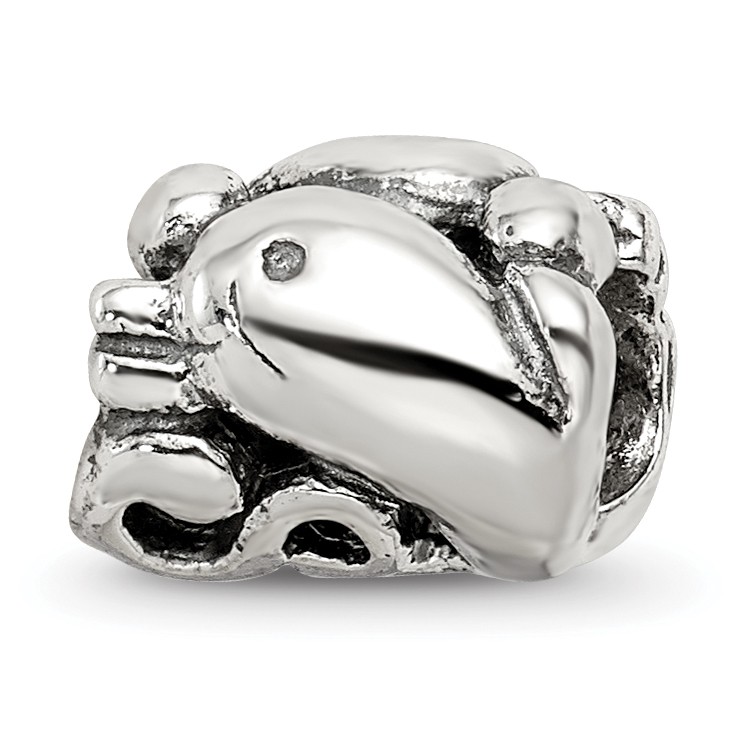Silver Reflections Dolphin Bead QRS244