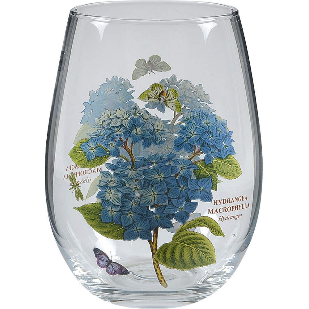 Portmeirion Botanic Garden Hydrangea Glassware Stemless Wine