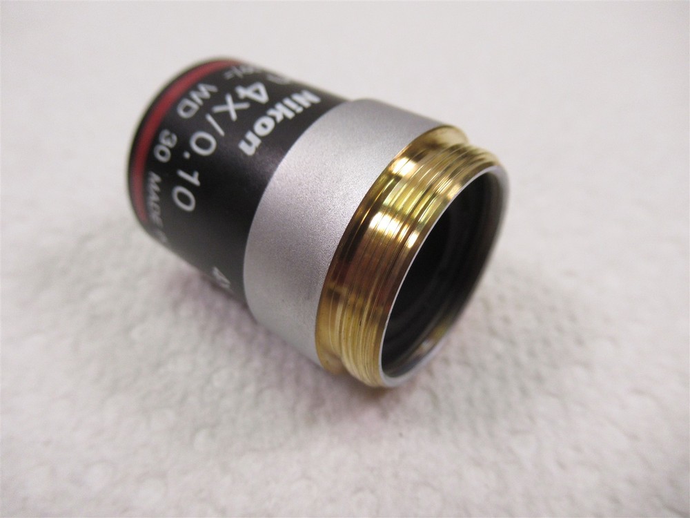 Nikon E Plan 4x / 0.10 OFN20 WD 30 Microscope Objective Lens for Eclipse Models