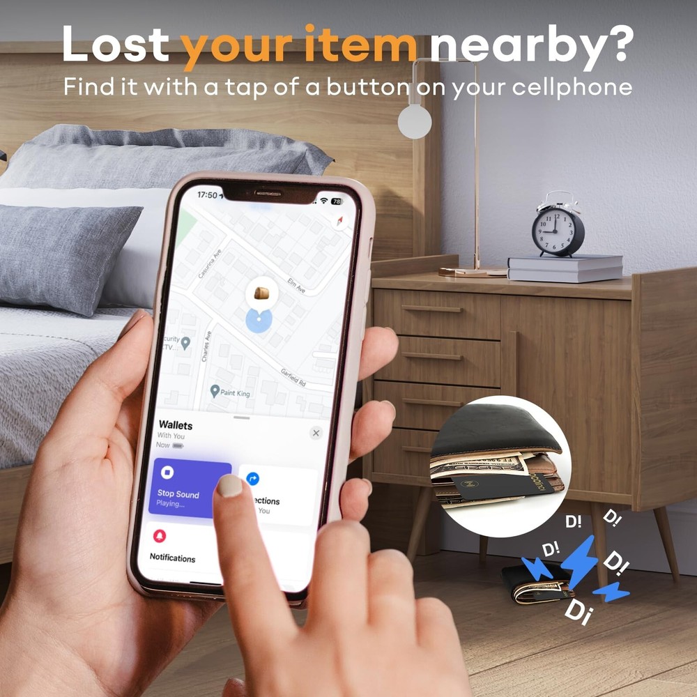 VOCOlinc Smart Bluetooth Tracker 1 Pack, Key Finder Compatible with Apple Fin...