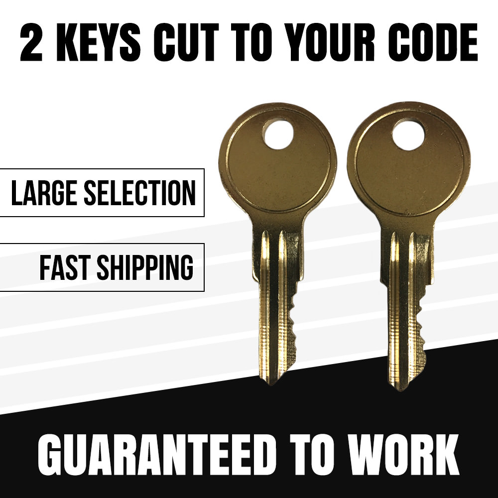 2  Tool box Keys Code Cut R601 to R620 Hammerhead Tool Box Lock Keys