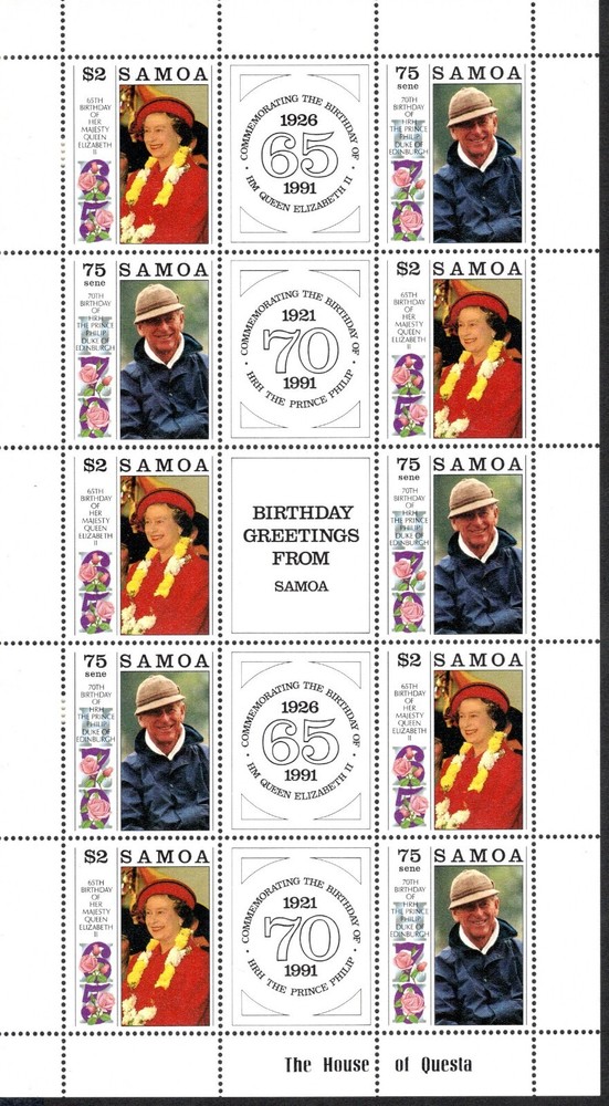 SAMOA QE II 65th AND PRINCE PHILIP 70th BIRTHDAYS