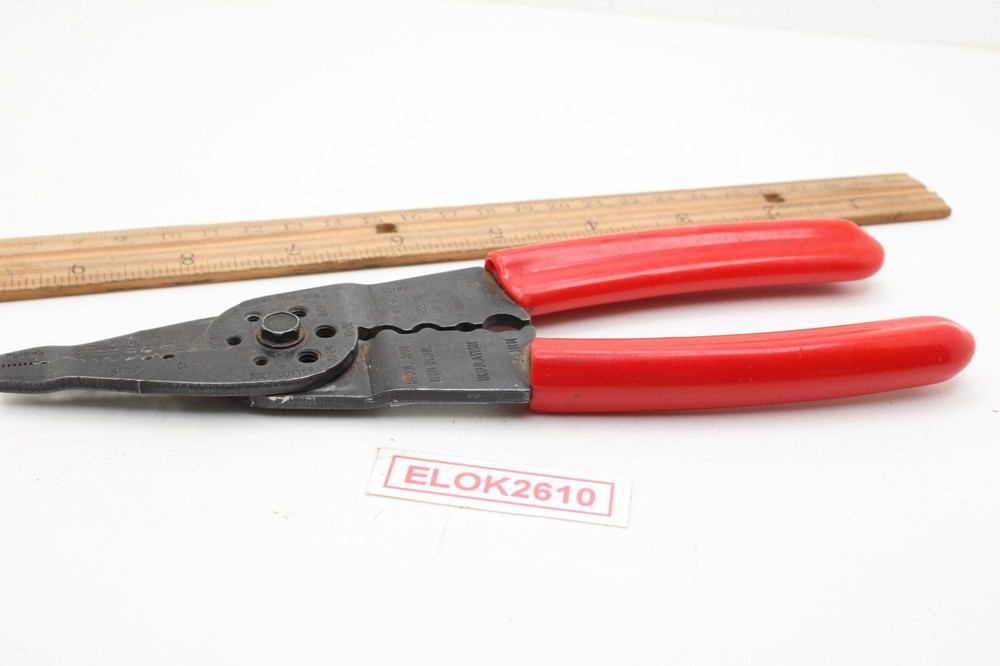 MAC Tools TCT-10 Wire Stripper Crimper Tool Red Comfort Grip USA