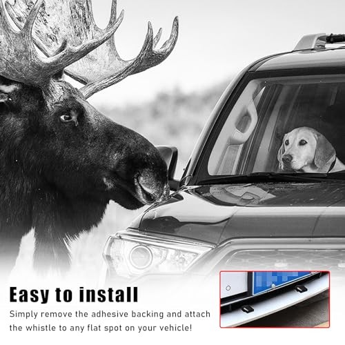8 PCS Deer Whistles for Car, Avoid Collisions Save Deer Warning 8PCS Black