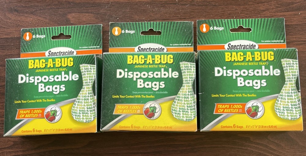 3 Pack Bag A Bug Replacement Bags 6 count Japanese Beetle Trap