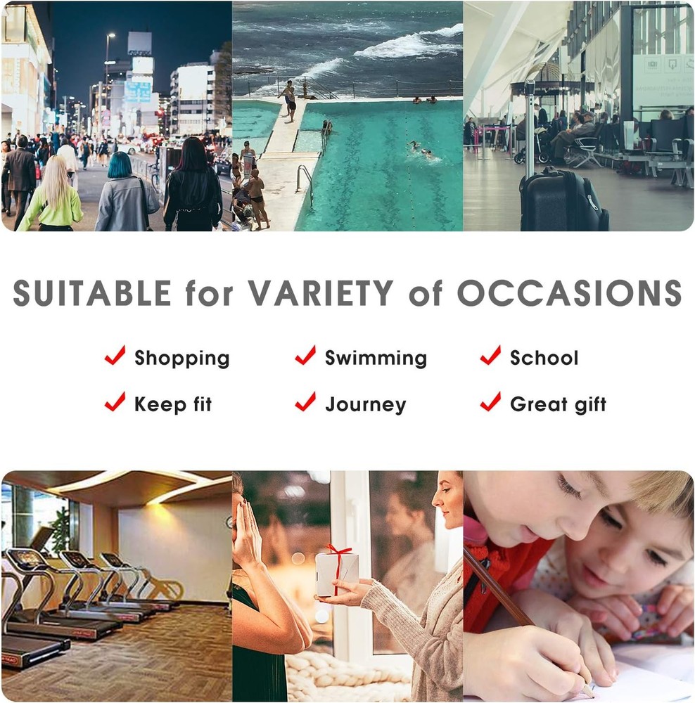 WANDF Drawstring Backpack String Bag Sackpack Cinch Water Resistant Black