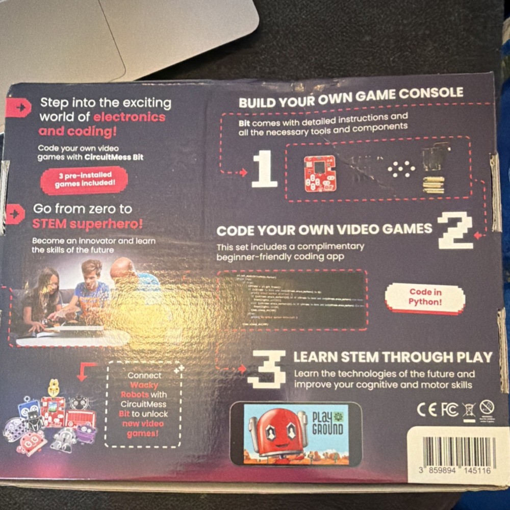 CircuitMess BiT Wacky Robots DIY Game Console Kit STEM Coding Ages 7+ 2023