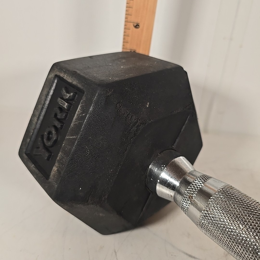 York 35 LB Hex Head Cast Iron Dumbbells