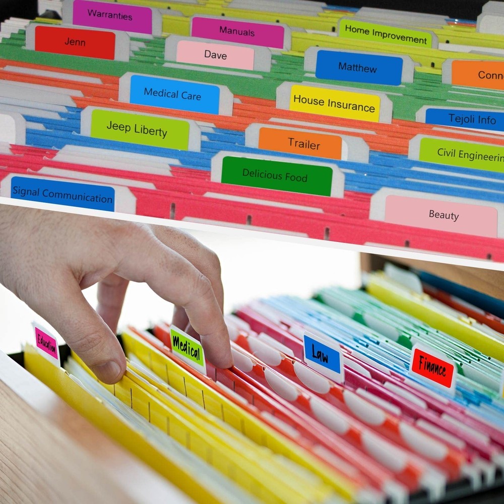 3000 PCS 10 Rolls Rectangular Color Coding Stickers 1.57 x 0.75 Inch Self-Adh...