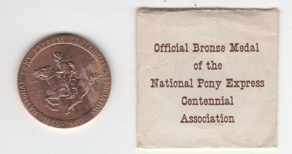 National Pony Express Centennial HK 583 So Called Dollar w/ Original Envelope