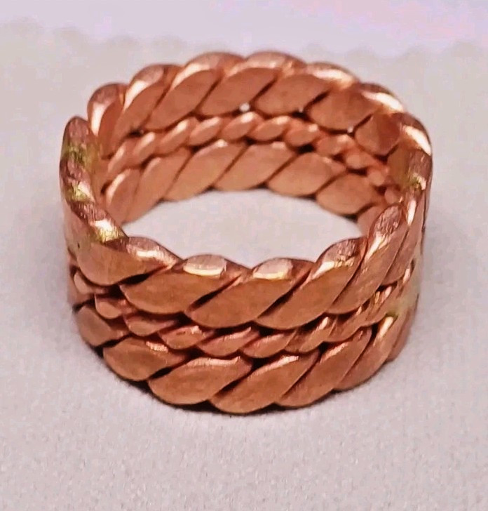 The Trinity Tensor Ring Frequency 144 Sacred cubit Copper